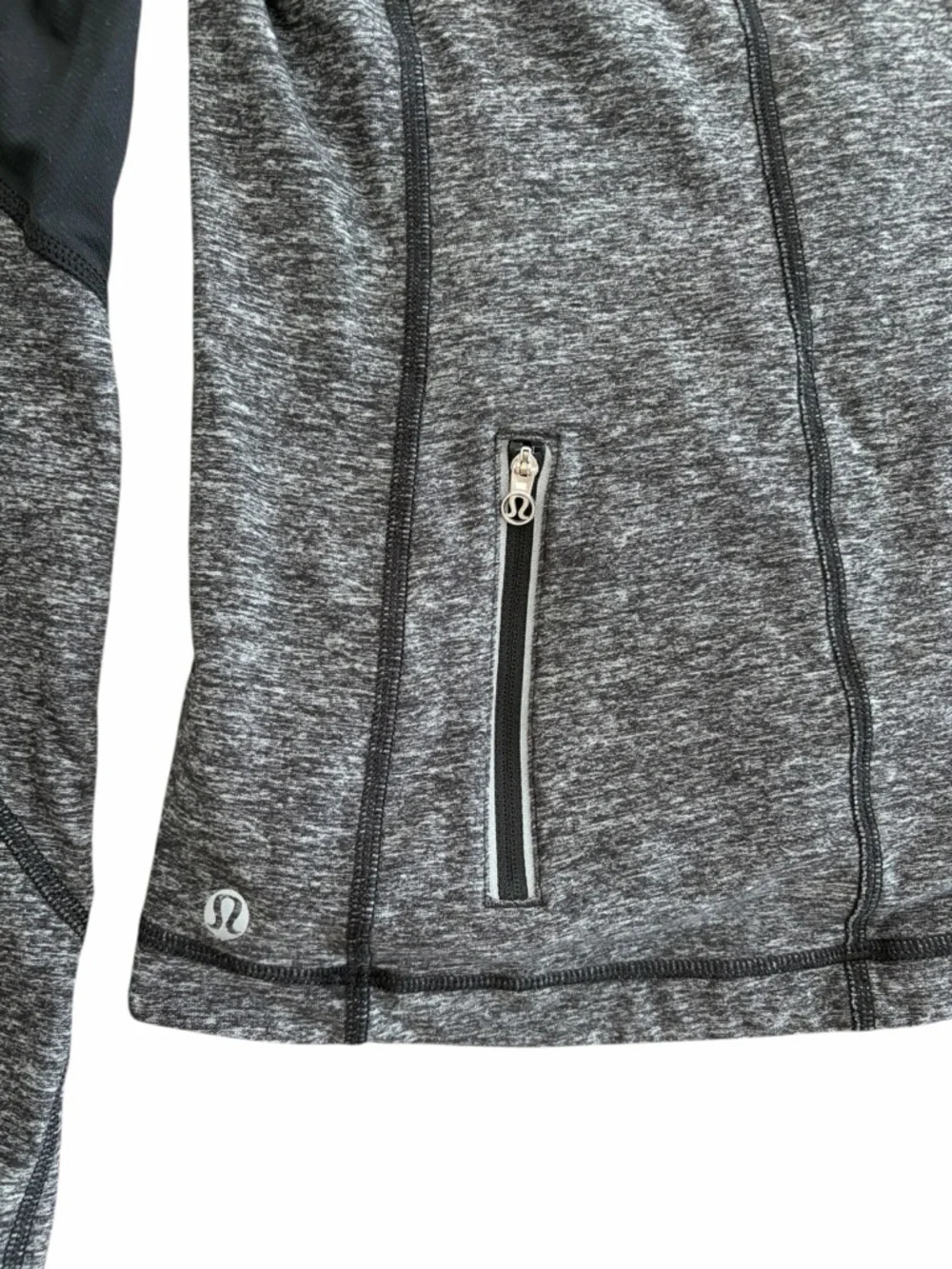 lululemon athletica star runner long sleeve heathered black - size small - Picture 6 of 6